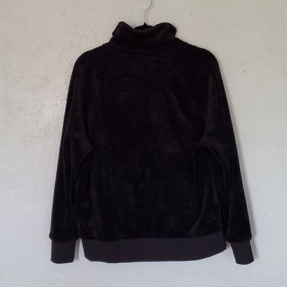 Athleta Recover Cozy Snap Front Fleece in Black Size M - Picture 10 of 12